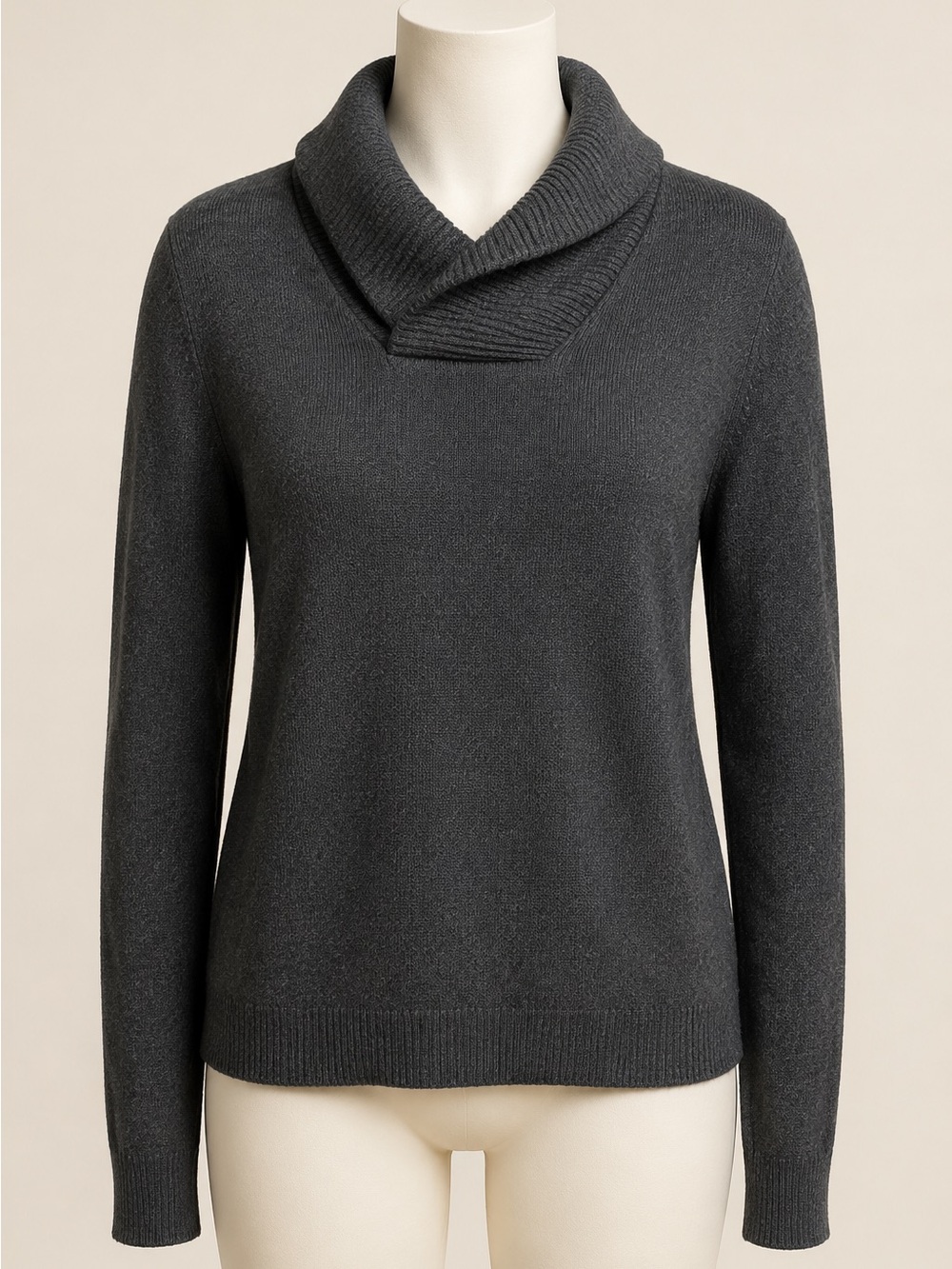 Banana Republic Charcoal Shawl-Collar Sweater